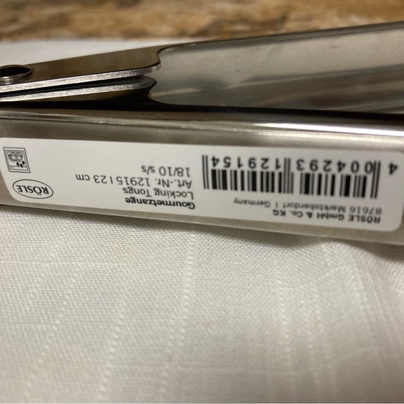 ROSLE stainless steel tongs 9 inch NEW - Picture 2 of 11